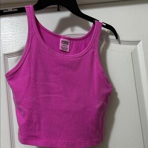 PINK Victoria's Secret Fuchsia Crop Tank fully lined